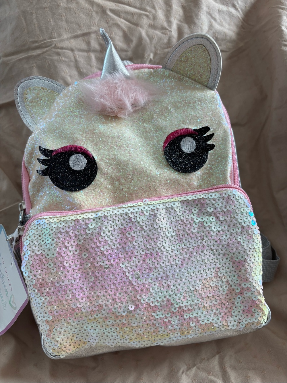 Backpack-Kids Sparkle Unicorn Sequin Backpack - Pink/Iridescent
